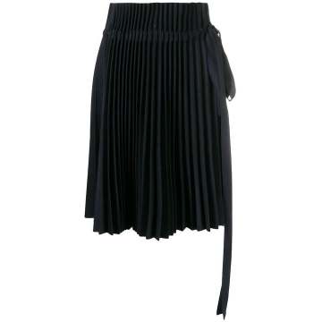 navy wool skirt