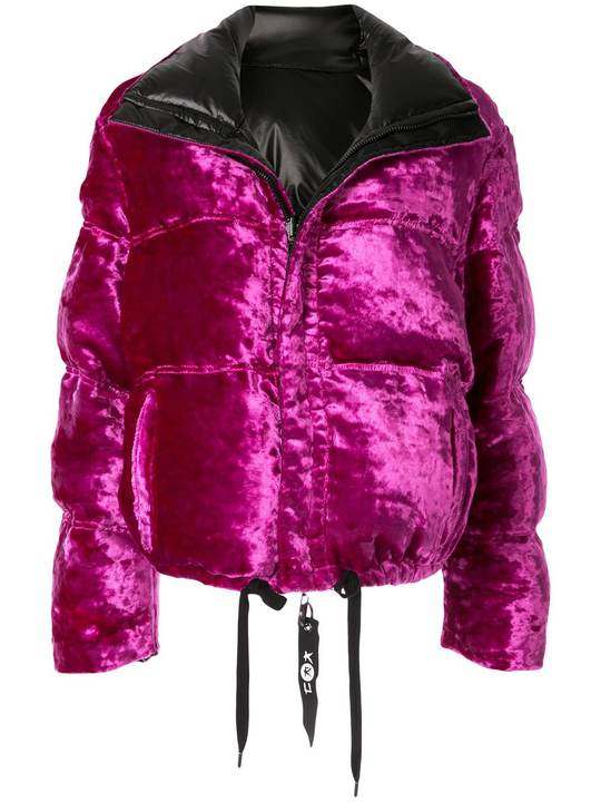 reversible velvet puffer jacket展示图