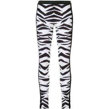 zebra print thermal leggings