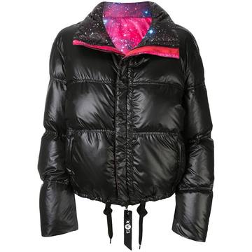 reversible velvet puffer jacket