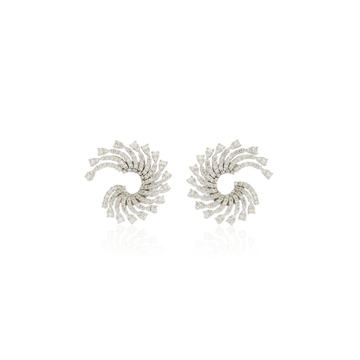 18K White Gold Inside Out Earrings