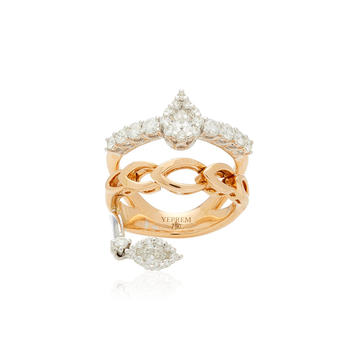 18K White & 18K Rose Gold Electrified Ring