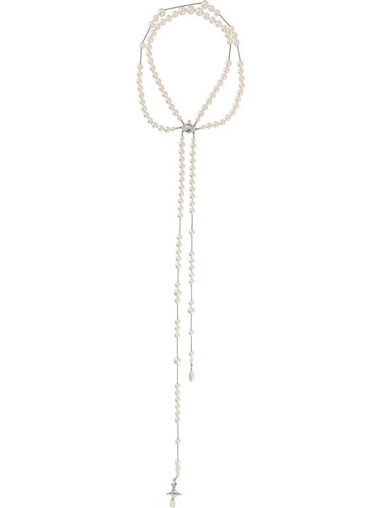 long pearl-embellished necklace展示图
