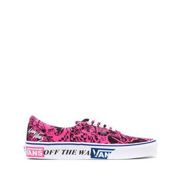 Rose print sneakers