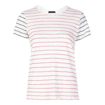 contrast colour striped T-shirt