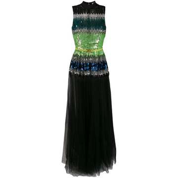 sequin embroidered tulle skirt dress