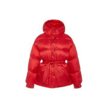 Oversized Belted Quilted Shell Down Jacket