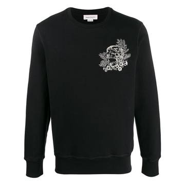 Skull embroidery sweatshirt