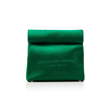 Lunch Bag Embroidered Satin Clutch