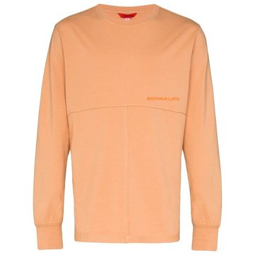 Lapped long sleeve cotton T-shirt