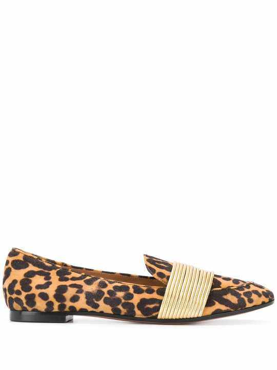 Rendez Vous animal print loafers展示图