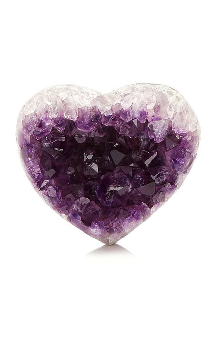 One of a Kind Hand Carved Mineral Heart展示图