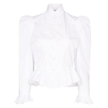 High neck buttoned blouse