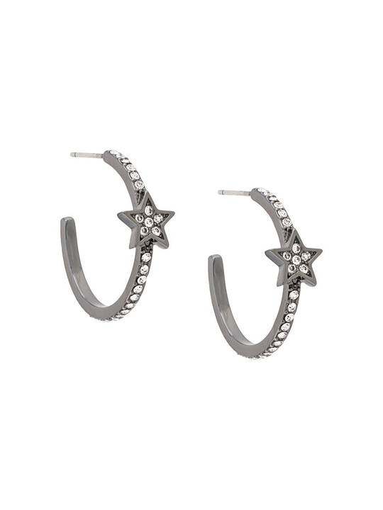 The Crystal Star hoop earrings展示图