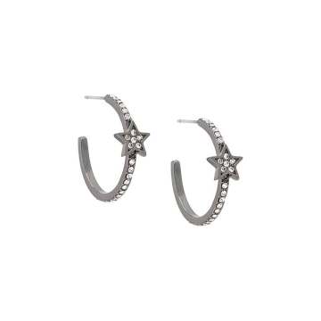 The Crystal Star hoop earrings