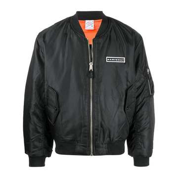 Godflesh back print bomber jacket