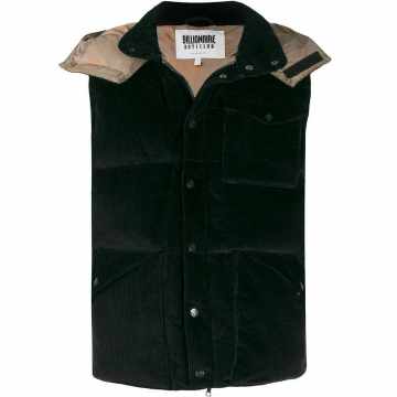 sleeveless hooded puffer jacket
