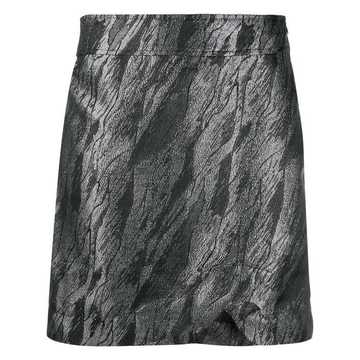 metallic finish mini skirt