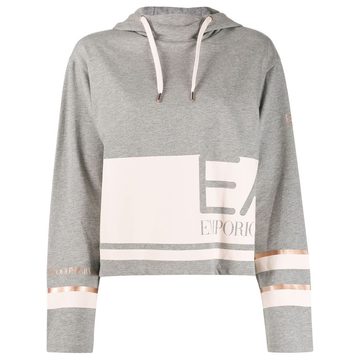 two-tone logo hoodie