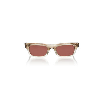 Jaye Rectangular-Frame Acetate Sunglasses