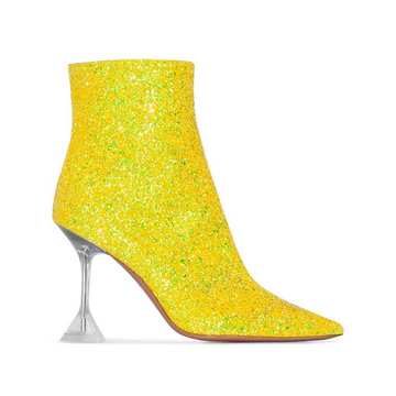 Yellow Glitter 95 Georgia plex heel boots