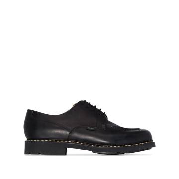 Black Chambord leather derby shoes
