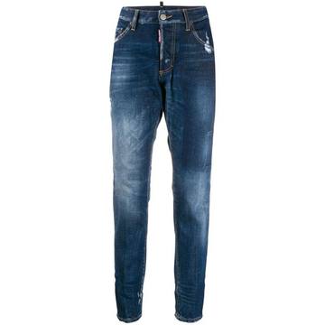 faded effect jeans