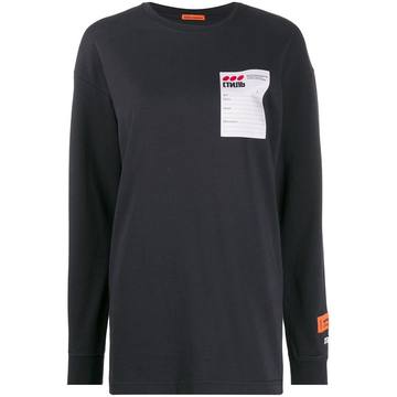 long sleeve sticker label sweater