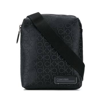 logo print messenger bag