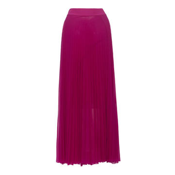 Pleated Chiffon Maxi Skirt