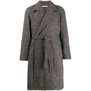 herringbone robe coat