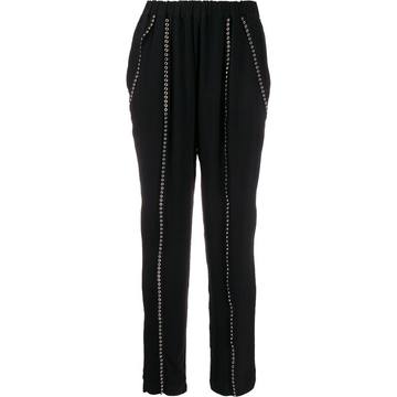 eyelet-detail high-waist trousers