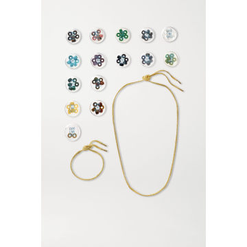 Forte Beads 18K 黄金多种宝石项链和手绳礼盒