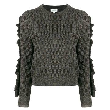 metallized ruffled jumper