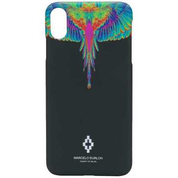 MARCELO BURLON COUNTY OF MILAN CMPA012R20MAT0021040 BLACK LIGHT BLUE Synthetic->Polyamide IPHONE XS MAX