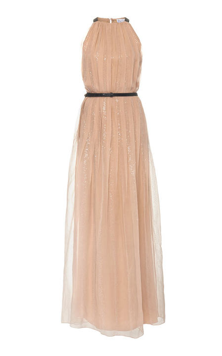 Belted Sequined Silk-Chiffon Maxi Dress展示图