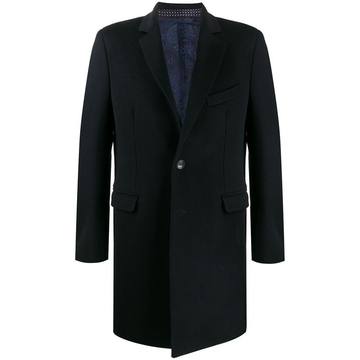 straight fit buttoned coat