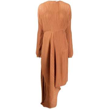Glenda asymmetric pleat dress
