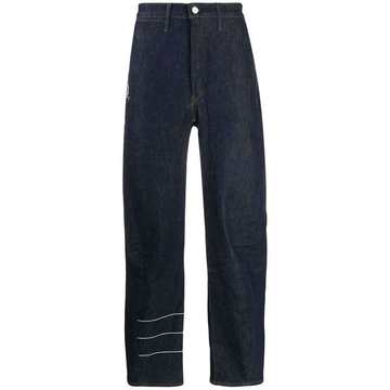 Engineered tapered jeans