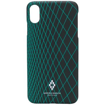 MARCELO BURLON COUNTY OF MILAN CMPA012R20MAT0061043 black turquoise Synthetic->Polyamide IPHONE XS MAX