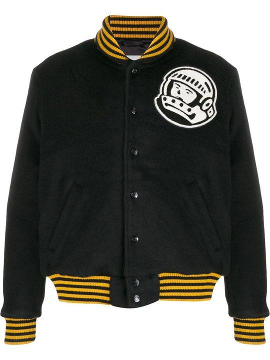 striped cuff varsity jacket展示图