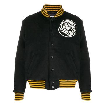 striped cuff varsity jacket