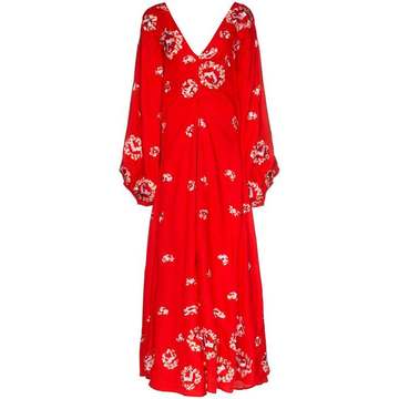 Catalina floral embroidered maxi dress