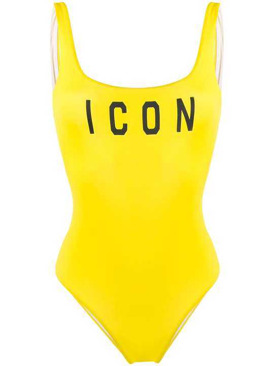 Icon print swimsuit展示图