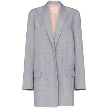 long-line single-breasted blazer