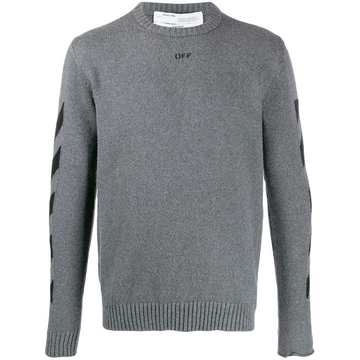 Diag knitted jumper