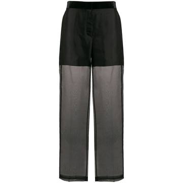 high rise sheer trousers