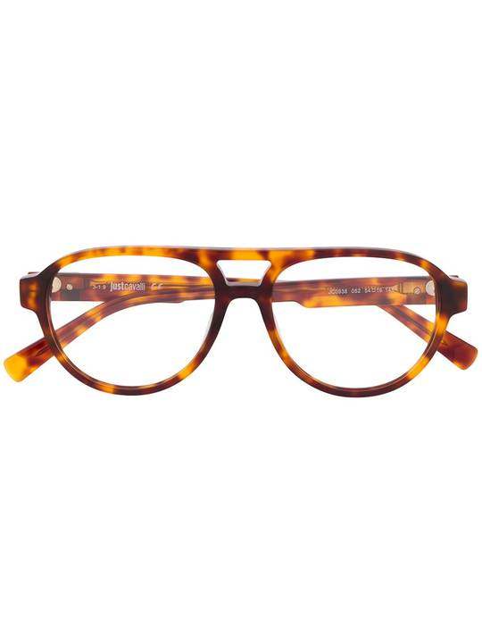 aviator tortoise-shell effect glasses展示图