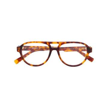 aviator tortoise-shell effect glasses