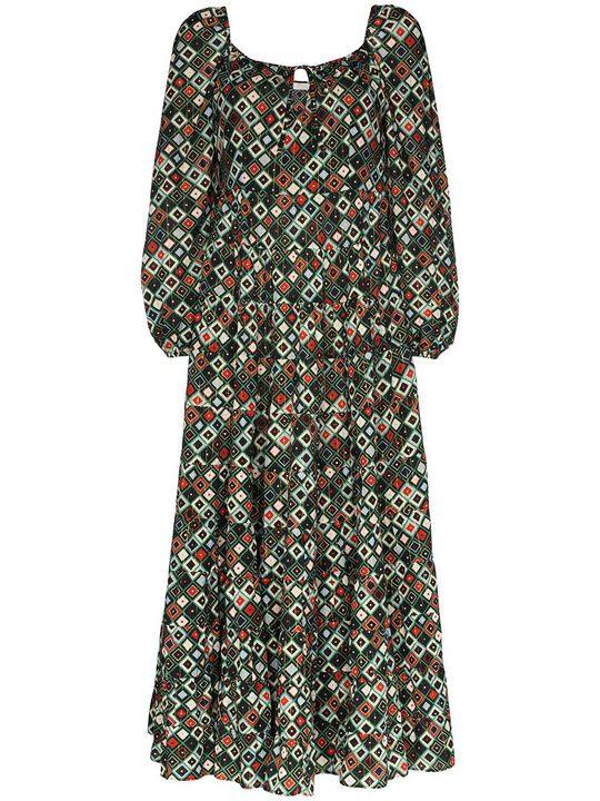 Marie printed cotton maxi dress展示图